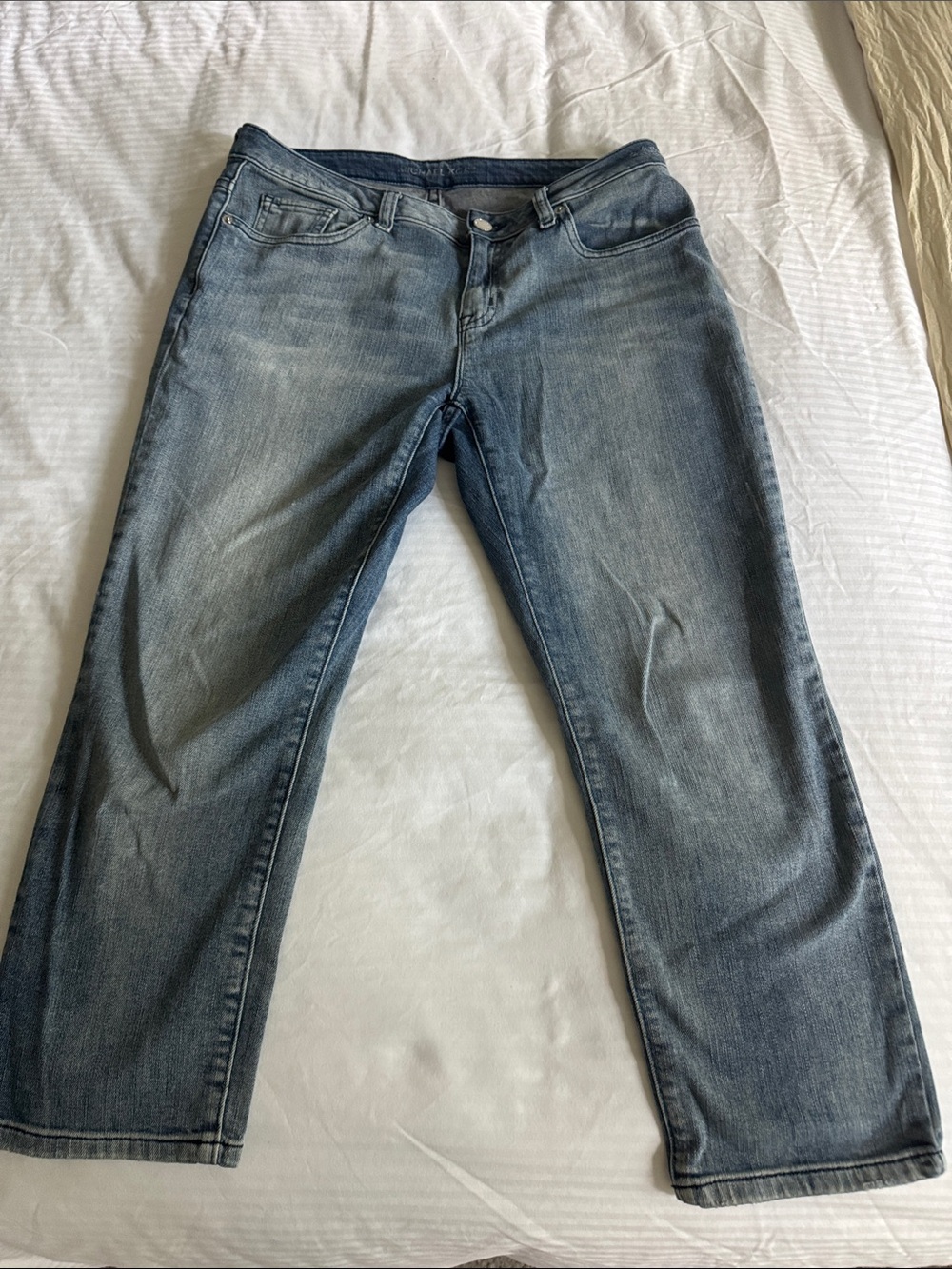 Michael Kors Women's Straight Leg Light Blue Jeans